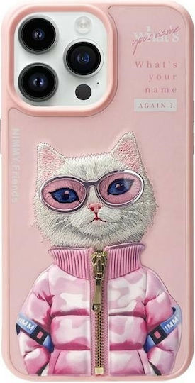 Nimmy Очила Cute 2.0 Задна Корица Силиконова / Пластмасова Водоустойчива Розова Бяла Rich and Beauty (iPhone 15 Pro Max)