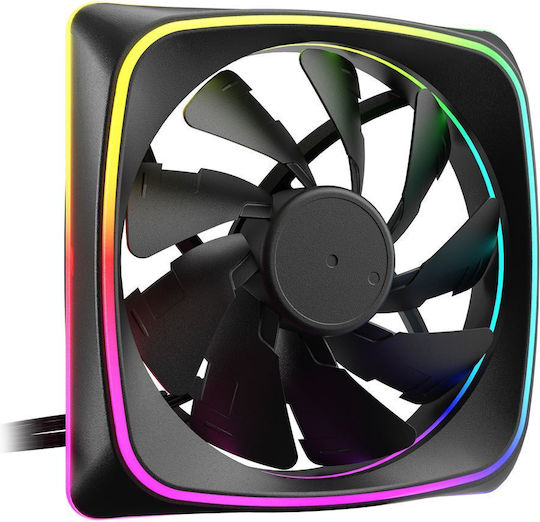 Sharkoon Shark Lights PWM Case Fan 120mm (1000rpm / 39.26cfm) με RGB Φωτισμό και Σύνδεση 4-Pin