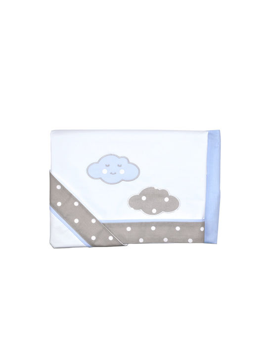 Baby Star Seturi de cearșafuri pentru bebeluși Pentru Patut Bumbac cu Cauciuc Albe 110x150buc 3buc