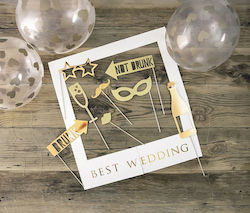 Σετ Photo Booth Γάμο "best Wedding" Σετ Photo Booth Γάμο "best Wedding"
