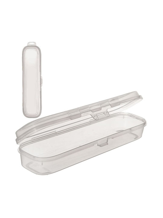 Orion Kunststoff Aufbewahrungsbox mit Deckel Transparent 25x6x4cm 1Stück