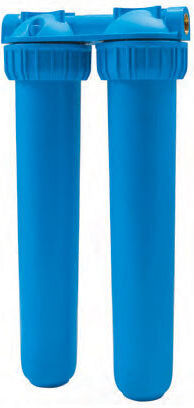 Master Plus Duplex Water Filtration System Double Central Supply with Replacement Filter
