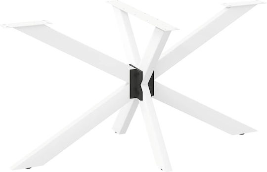 vidaXL Stand de masă din Metal Alb 150x78x72cm