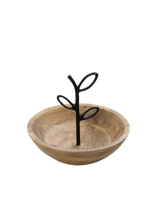 Espiel Bol Decorativ Lemn Negru 25x25x21cm 1buc