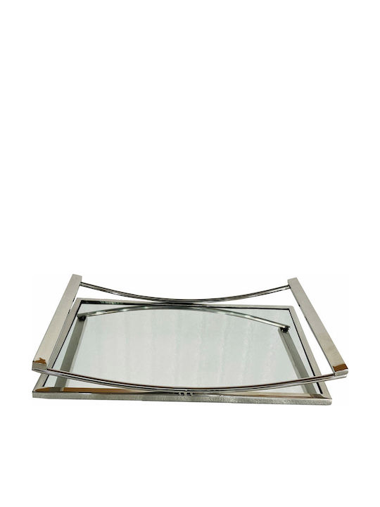 La Vista Wedding Tray made of Metal with Mirror Silver 1pcs