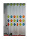 Texi Bath Κουρτίνα Μπάνιου Υφασμάτινη με Τρουκς 180x200cm Πράσινη
