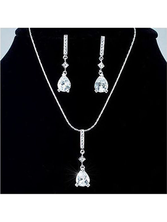 Set de Bijuterii Cristal pentru Mireasă Colier & Cercei Xanthippe Lungime Colier 39.2cm 44.5cm Reglabil Lungime Pandantiv Cristal 3.5cm Lungime Cercei 3.5cm Set de Bijuterii Cristal pentru Mireasă Colier & Cercei Xanthippe Lungime Colier 39.2cm 44.5cm Reglabil Lungime Pandantiv Cristal 3.5cm Lungime Cercei 3.5cm