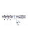 Frans Metallic Curtain Pole Diva Single 160cm Nickel Satin