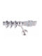 Frans Metallic Curtain Pole Two Rings Strass Single 160cm Nickel Satin