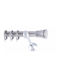 Frans Metallic Curtain Pole Eliz Strass Single 160cm Nickel Satin