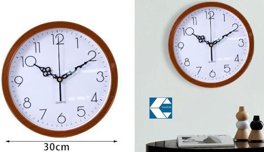 Galifas Wanduhr Kunststoff Braun