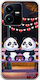 Valentine's Day Panda Love Under Stars Vivo Y22s Flexible TPU Transparent Silicone Case