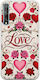 Case Valentine's Day Vintage Love Blooms Huawei P Smart S Flexible TPU Transparent Silicone