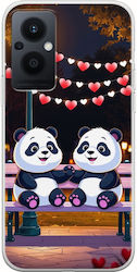 Калъф за Oppo Reno 8 Lite от гъвкав прозрачен силикон TPU с панда любов под звездите за Свети Валентин Калъф за Oppo Reno 8 Lite от гъвкав прозрачен силикон TPU с панда любов под звездите за Свети Валентин