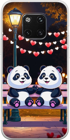 Valentinstag Panda Liebe unter Sternen Huawei Mate 20 Pro Flexibles TPU Transparentes Silikonhülle