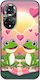 Valentine's Day Frogs In Love At Sunset Huawei Honor 50 Black TPU Silicone Case