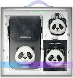 Nimmy Set 3in1 Phone Bag + Wallet + Locator Case Black Big Eyed Pet 2.0 Panda Nimmy Set 3in1 Phone Bag + Wallet + Locator Case Black Big Eyed Pet 2.0 Panda