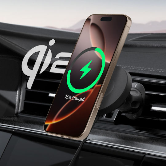 Spigen SGP OneTap Pro 4 Qi2 Suport Auto pentru Telefon Mobil cu Magnet MagSafe Negru