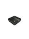Cerastyle Επικαθήμενος Νιπτήρας Πορσελάνης 46x46x13.5cm Μαύρο Ματ