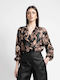 Damen Bluse mit Transparenz Black