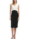 Summer Midi Dress for Wedding Christening Open Back Ecru