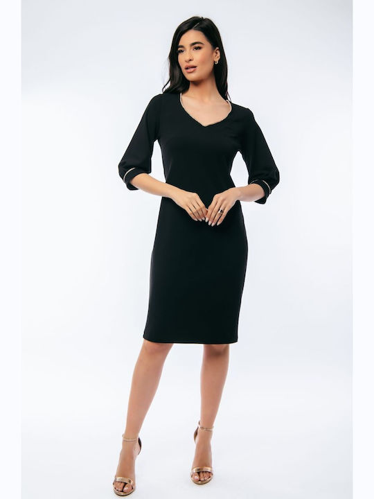 BelleFille Midi Dress Black