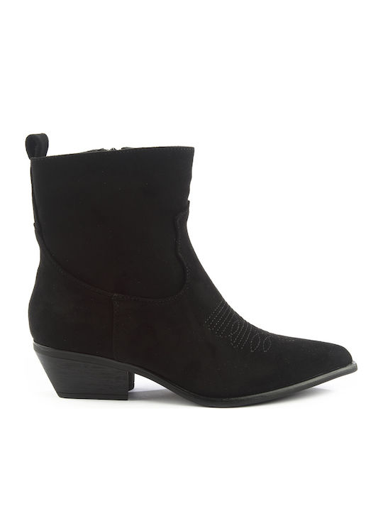 Wildleder Stiefeletten Damen Schwarz