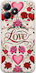 Valentine's Day Vintage Love Blooms Realme C51 Flexible TPU Transparent Silicone Case