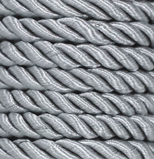 Twisted Floss Cord Silver 5mm 10 meters