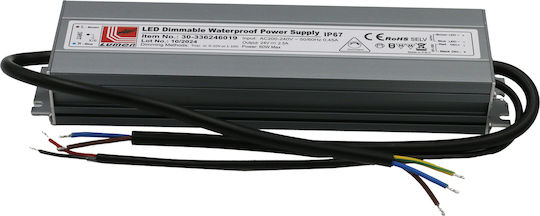 Adeleq Dimmable LED Power Supply Waterproof IP67 Power 60W with Output Voltage 24V