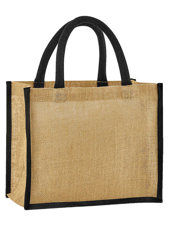 Midi Tote Jute Westford Mill W473 Natural Black