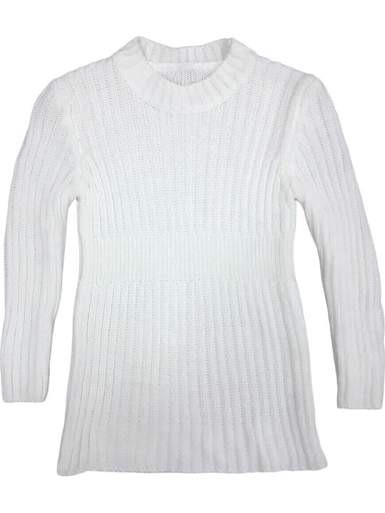 Children's Dress Long Sleeve Knitted Ecru