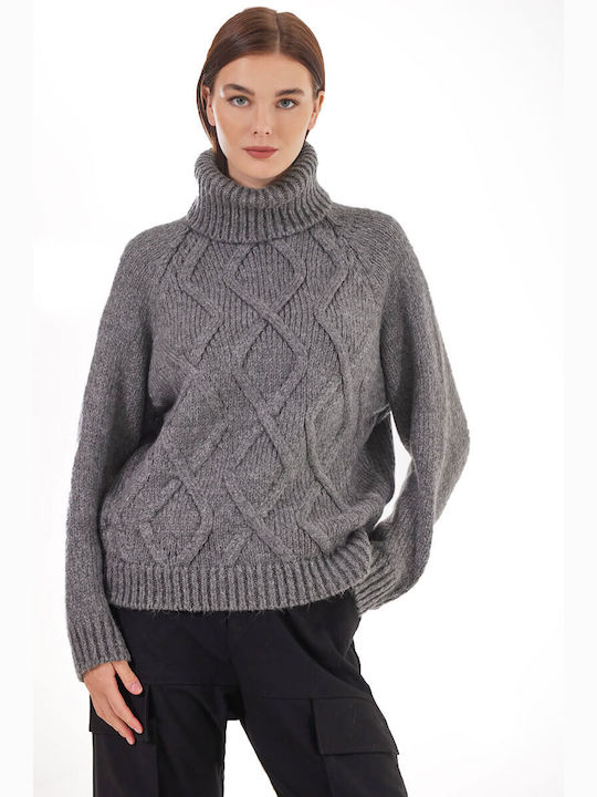 Namaste Women's Sweater Turtleneck grey