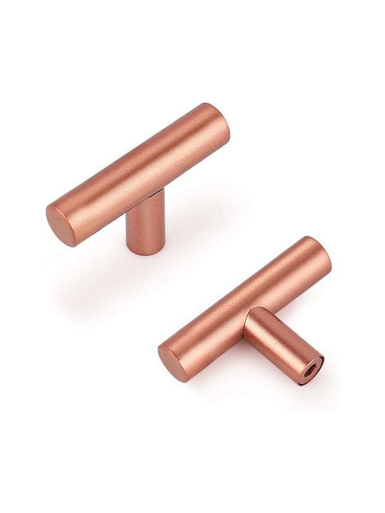 Buton Mobilier din Metal în Culoare Cupru 20buc