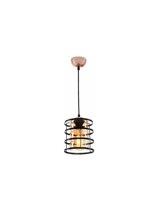 GloboStar Solon Pendant Light Bronze Grid with Socket E27 20x20x70cm