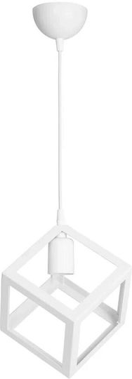 GloboStar Dise Κρεμαστό Φωτιστικό Λευκό με Ντουί E27 18x18x68εκ.