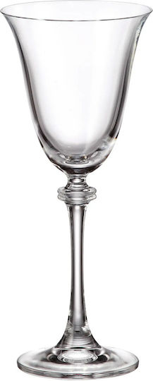 Crystal Bohemia Asio Комплект Чаши за Бяло Вино от Кристално На Столчета 185ml 6 Броя