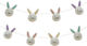 Felt Bunny Garland with Pastel Ears