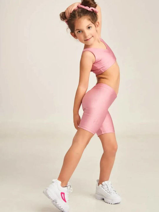 Kids Legging Cycling Short Warm Pink Amaryllis