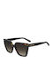 Damen Sonnenbrille mit Braun Schildkröte Kunststoff Gestell und Braun Verlaufsfarbe Linse