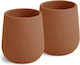 Nuuroo Baby Cups Abel made of Silicone Brown 2p...