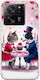 Valentine's Day Romantic Cat Dog Date Xiaomi 13t Pro 5g Flexible TPU Transparent Silicone Case