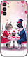 Valentine's Day Romantic Cat Dog Date Samsung Galaxy A04s Black TPU Silicone Case