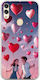 Valentine's Day Heart Balloons In Sky Huawei Honor 8x Flexible TPU Transparent Silicone Case