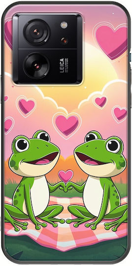 Valentine's Day Frogs In Love At Sunset Xiaomi 13t Pro 5g Black TPU Black Silicone Case