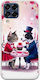 Case Valentine's Day Romantic Cat Dog Date Samsung Galaxy M53 5G Flexible TPU Transparent Silicone