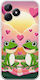 Θήκη Valentine's Day Frogs In Love At Sunset Realme C51 Flexible Tpu Διάφανη Σιλικόνη