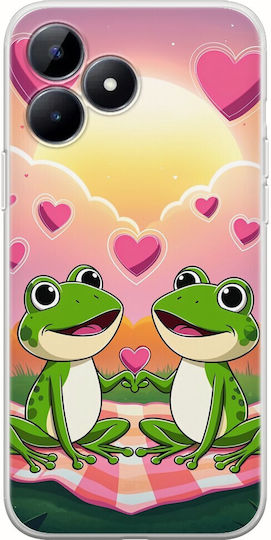 Θήκη Valentine's Day Frogs In Love At Sunset Realme C51 Flexible Tpu Διάφανη Σιλικόνη