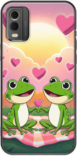 Valentine's Day Frogs In Love At Sunset Nokia C32 Black TPU Silicone Case