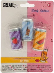 Creatit Candy Explosion Lippenbalsam Erfrischungsset mit 3 Limonadendosen